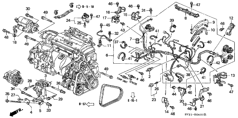 Engine wire harness (SIR)