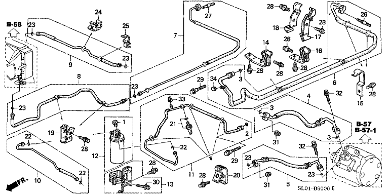 Air conditioning (hose / pipe)