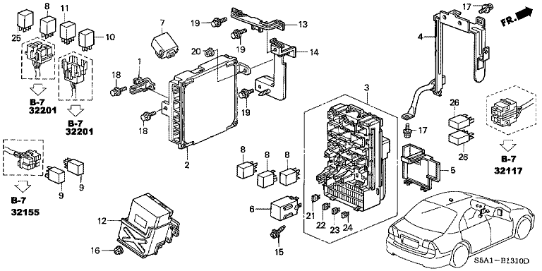 Control unit (interior)