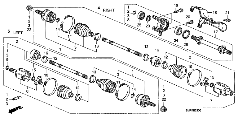 Front drive shaft/Half shaft