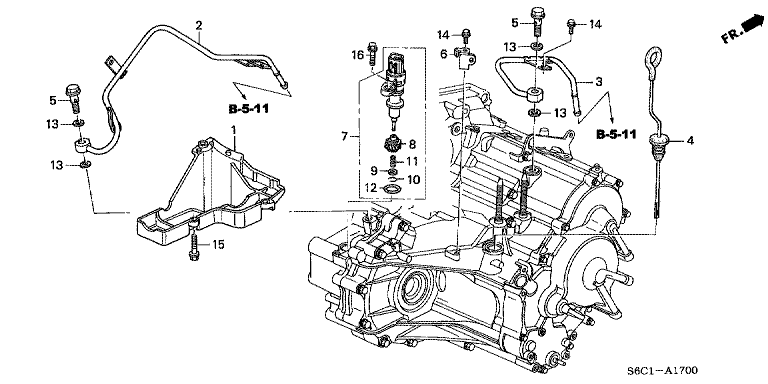 ATF pipe/speed sensor