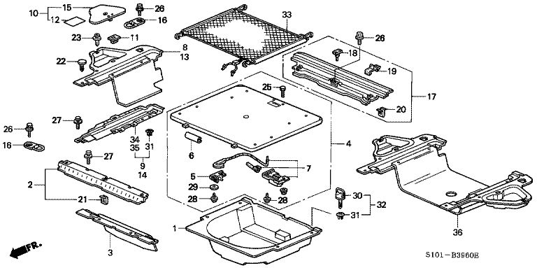 Rear floor box