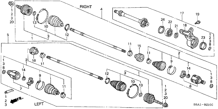 Front drive shaft/Half shaft