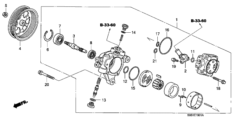 Power steering pump (2.4L)
