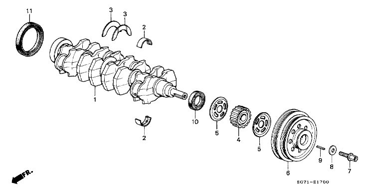 Crankshaft/pulley