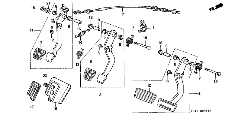 Clutch pedal/Brake pedal