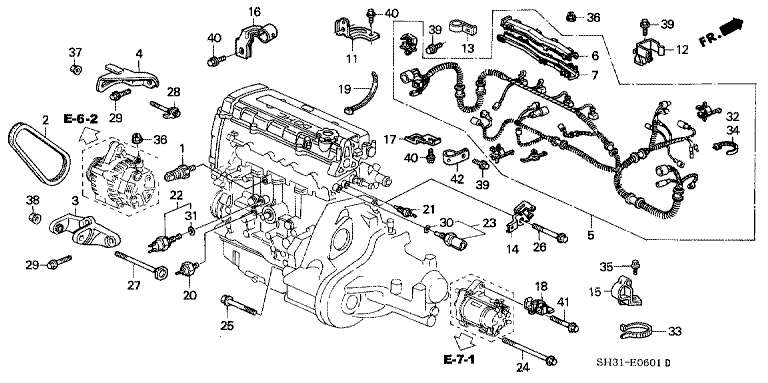 Engine subcord/A.C. generator bracket