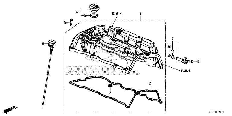 Cylinder head cover (TYPE R)