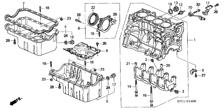 Cylinder Block/Oil Pan (1.7L)