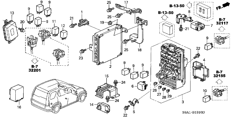Control unit (interior)
