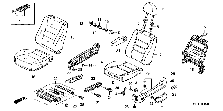 Front seat (passenger seat lift-up seat)