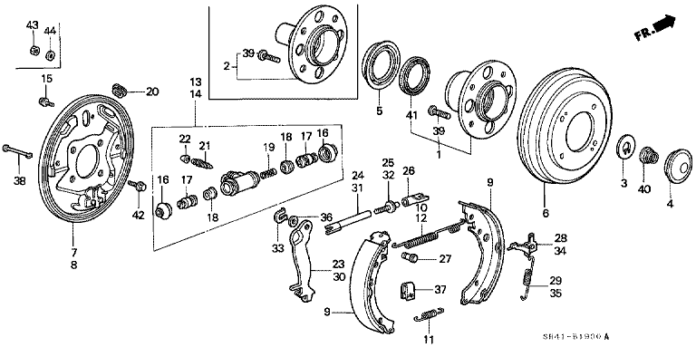 Rear brake (drum)