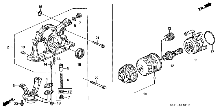 Oil pump/oil strainer