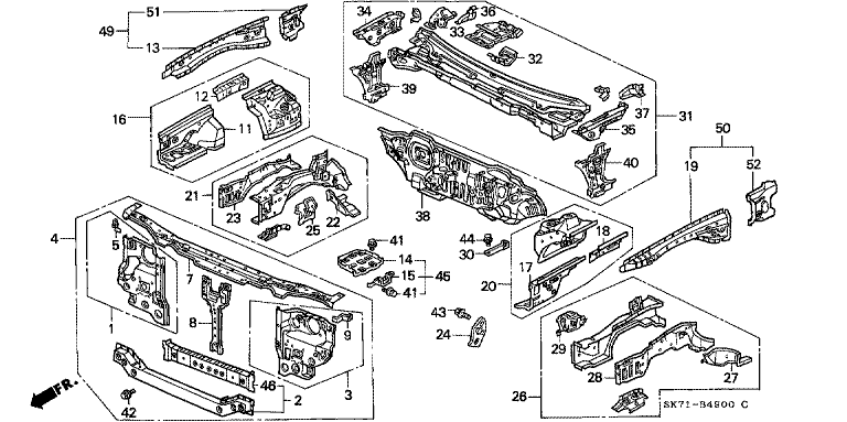 Front bulkhead / Dashboard