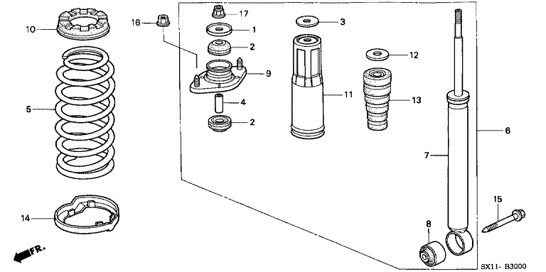 Rear damper
