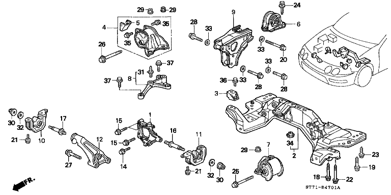 Engine Mount (1600CC) (100) (AT)