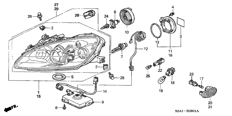 Headlight (AP1) (130-) (AP2)