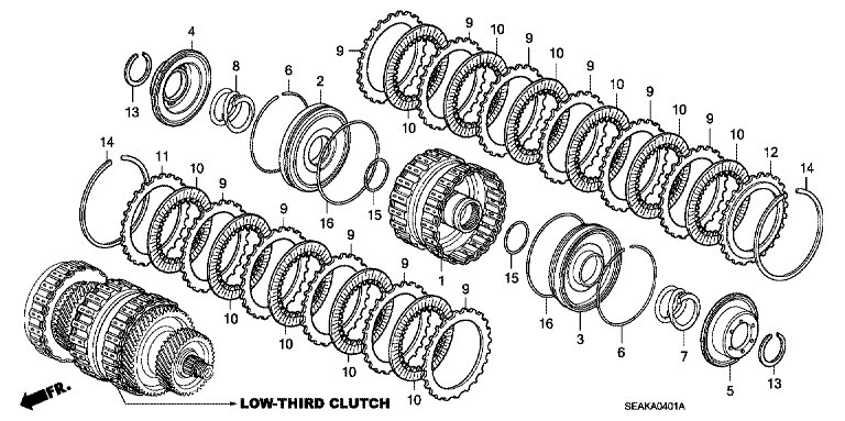 Clutch (Low-Third) (2.4L)
