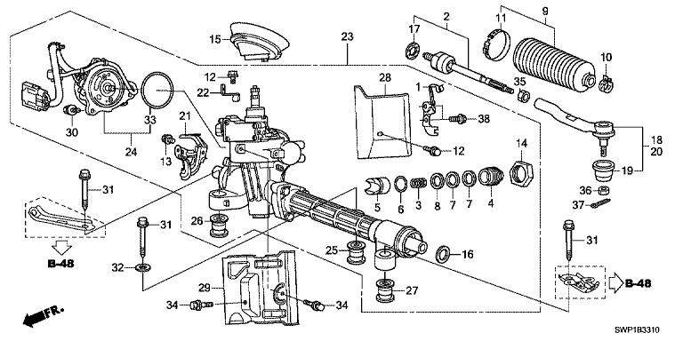 Power steering gearbox