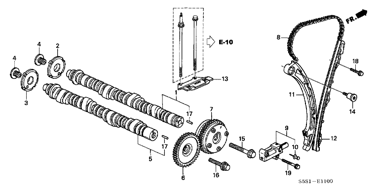Camshaft/cam chain