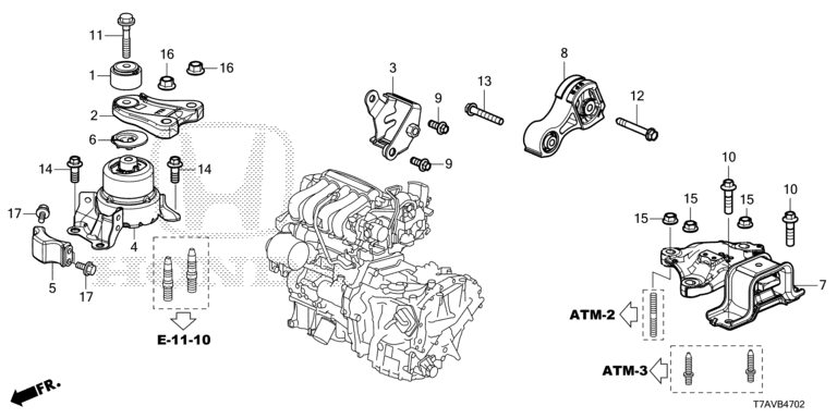 Engine mount (4WD)