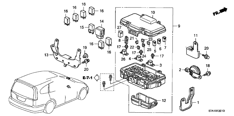 Control Unit (Engine Room) (2.0L)