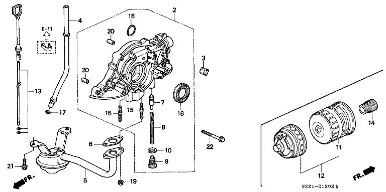 Oil pump/oil strainer