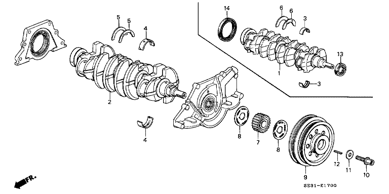 Crankshaft/pulley
