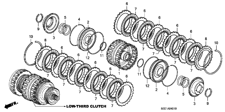 Clutch (Low-Third) (2.4L)