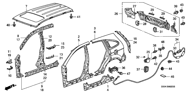 Outer panel/Roof panel