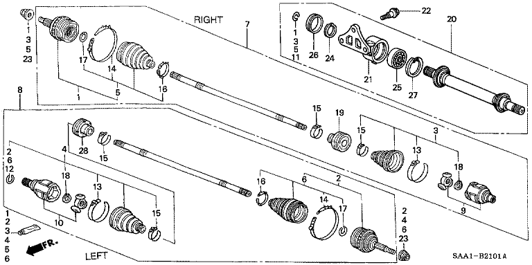 Front Drive Shaft/Half Shaft (4WD)