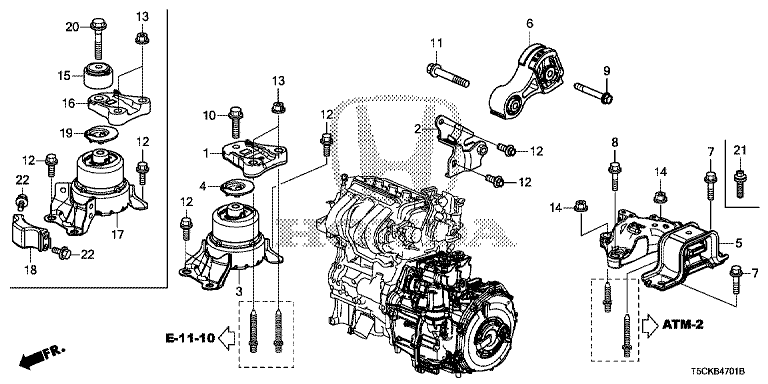 Engine mount (4WD)