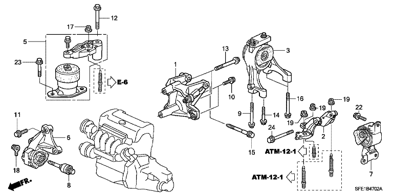 Engine mount (2WD)