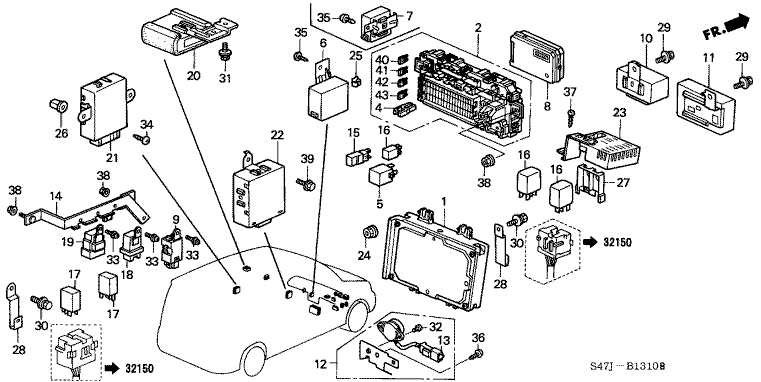 Control unit (interior)