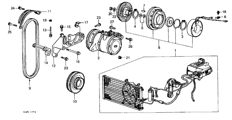 Air conditioning (compressor) (DENSO) (dealer installed)