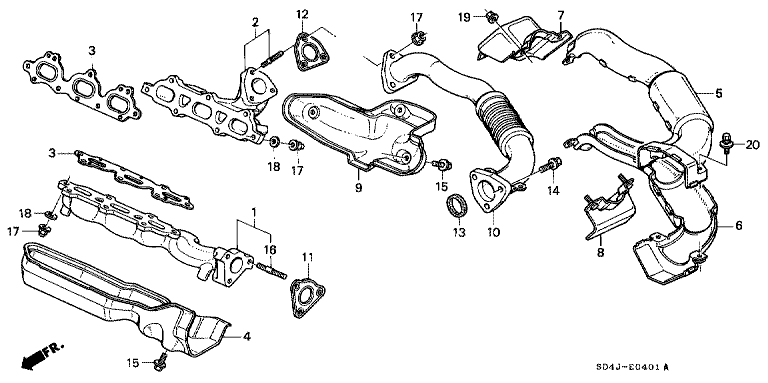 Exhaust manifold (turbo)