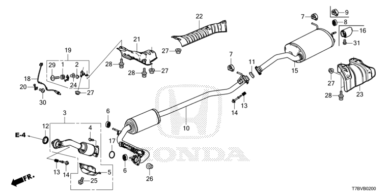 Exhaust pipe/silencer (2WD)
