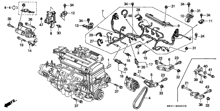 Engine wire harness