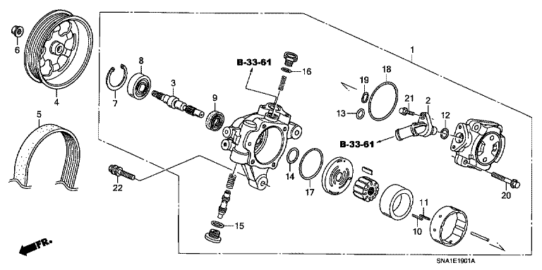 Power steering pump (TYPE R)