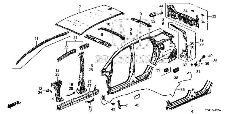 Outer panel / Rear panel