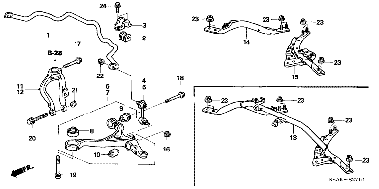 Front stabilizer/front lower arm