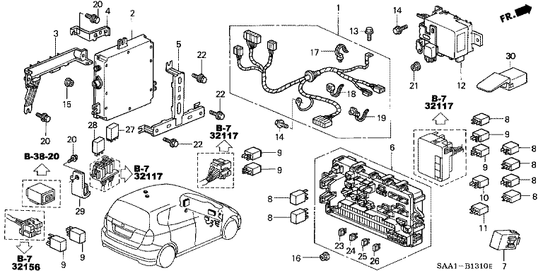 Control unit (interior)