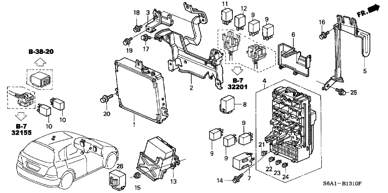 Control unit (interior)