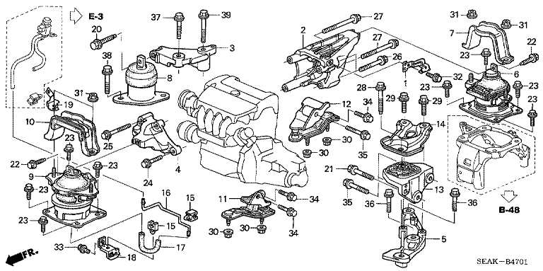 Engine mount (AT)