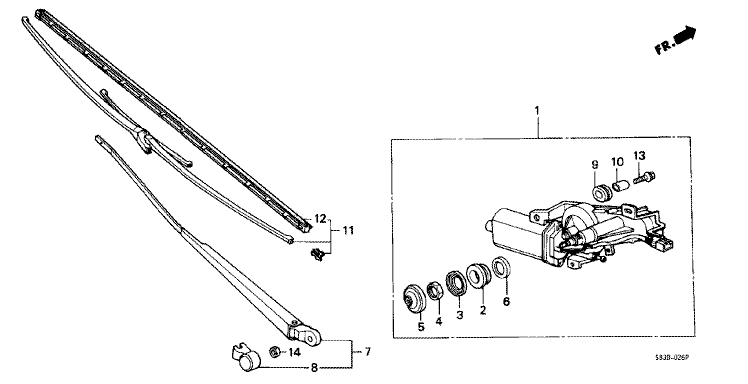 Rear wiper