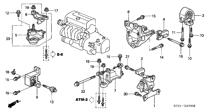 Engine mount (2WD)
