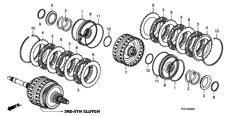 Clutch (third fifth) (5AT)