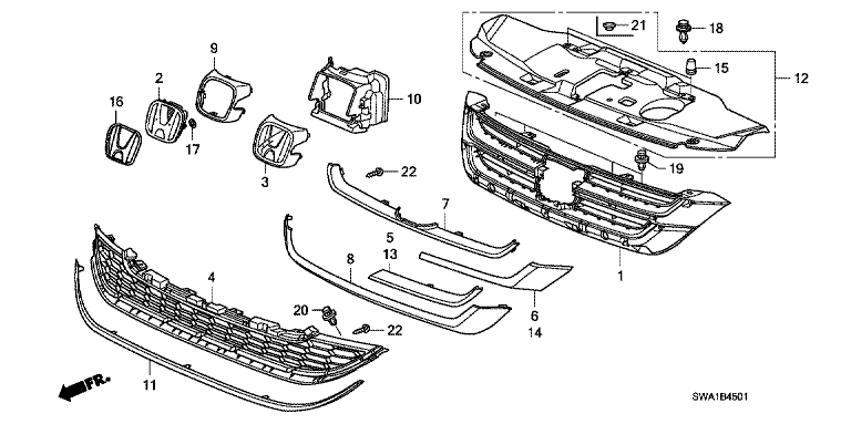 Front grill (130)