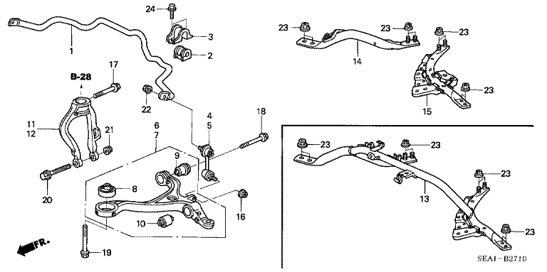 Front stabilizer/front lower arm