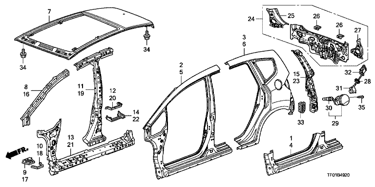 Outer panel / Rear panel
